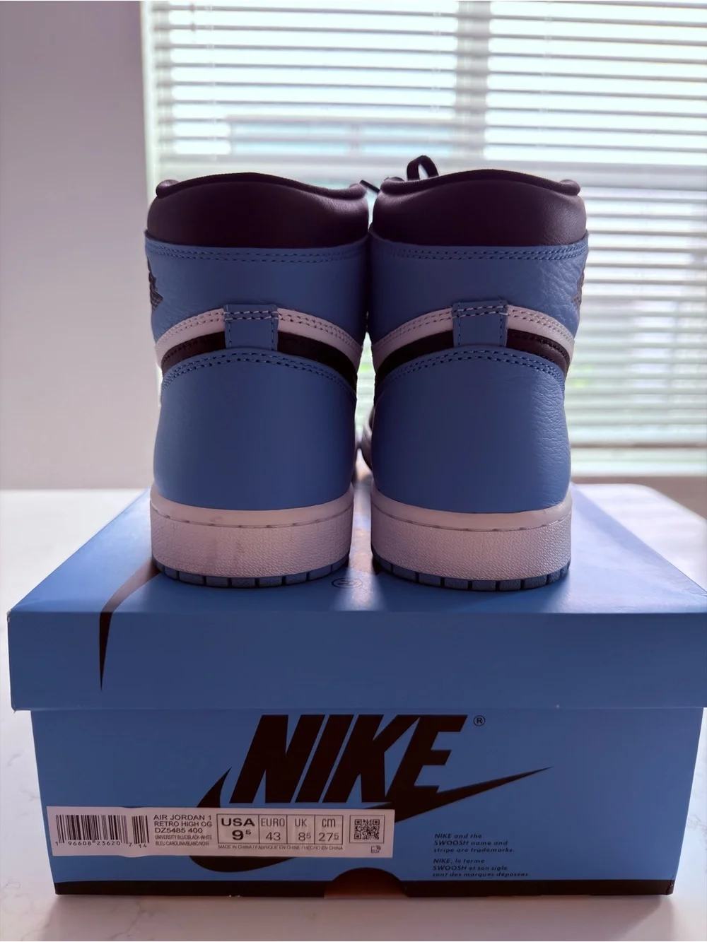 Nike Men’s Air Jordan 1 Retro High OG - Black, White, University Blue